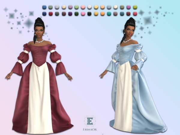 Mix ErinAOK Womens Restoration Gown 042226 - The Sims 4 Custom Content