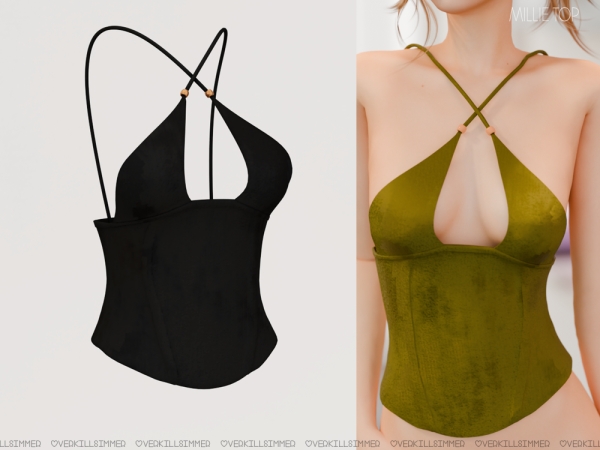 Alpha Millie Top - The Sims 4 Custom Content