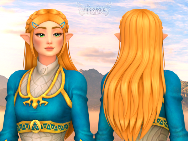 Mix Princess Zelda's Hair Hair Clip - The Sims 4 Custom Content