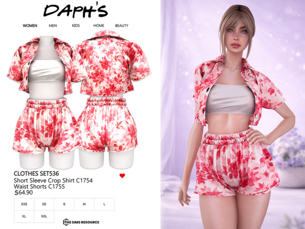 Alpha Daph's CLOTHES SET536 - The Sims 4 Custom Content