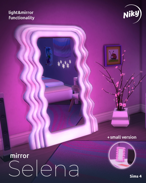 Maxis Match Selena Mirror by simsfinds - The Sims 4 Custom Content