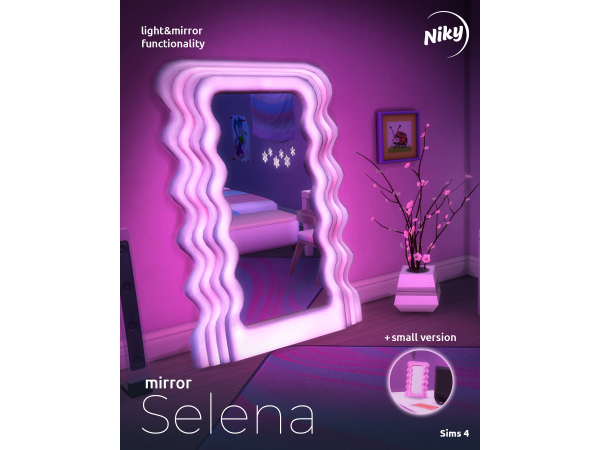 Maxis Match Selena Mirror by nikycc - The Sims 4 Custom Content