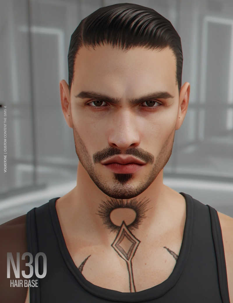 Alpha HAIR BASE N30 (FREE) by volkstonesims - The Sims 4 Custom Content