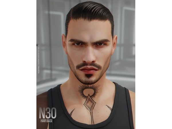 Alpha HAIR BASE N30 (FREE) - The Sims 4 Custom Content