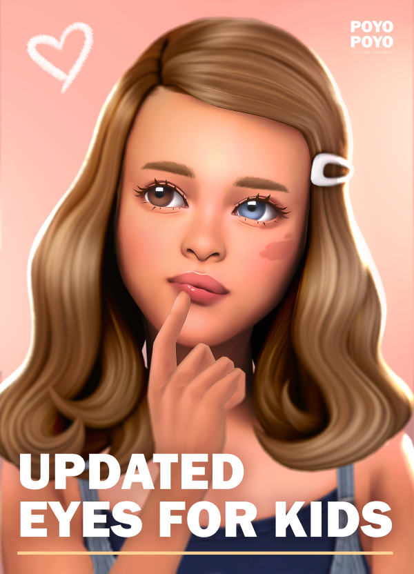 Maxis Match HETEROCHROMIA EYES FOR KIDS by simsfinds - The Sims 4 Custom Content