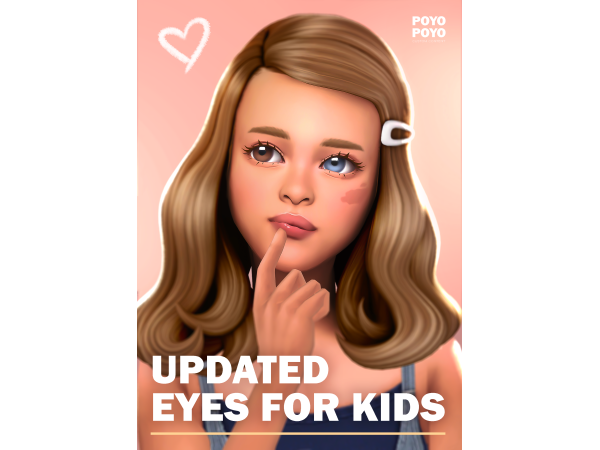 Maxis Match HETEROCHROMIA EYES FOR KIDS by poyopoyosim - The Sims 4 Custom Content
