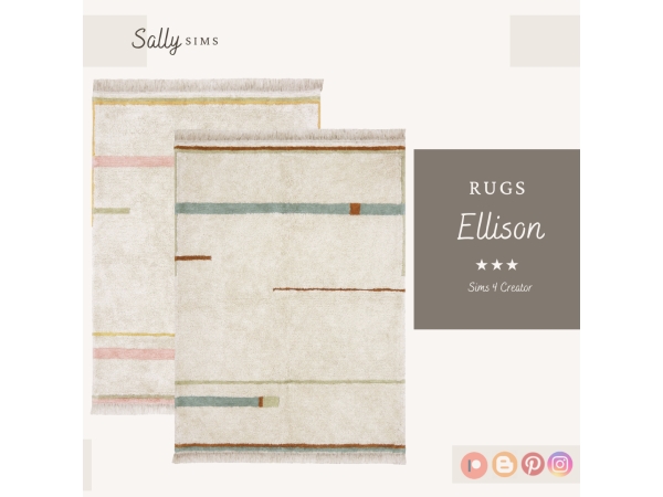 Alpha Rugs ELLISON - The Sims 4 Custom Content