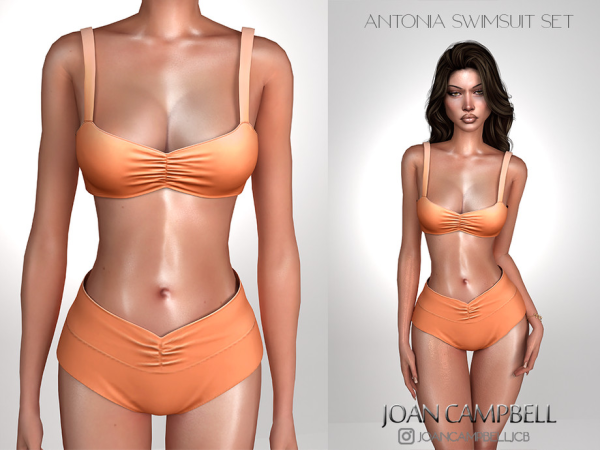 Alpha ANTONIA SWIMSUIT SET by Joan_Campbell_Beauty_ - The Sims 4 Custom Content