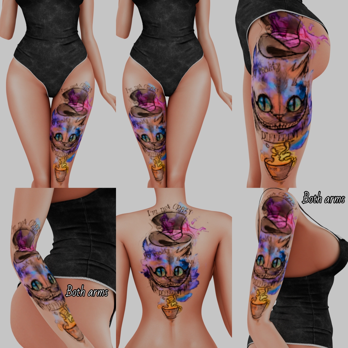 Mix Cheshire cat tattoo by simsfinds - The Sims 4 Custom Content