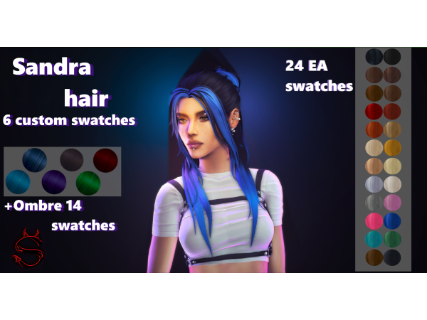 Maxis Match Sandra hair by satiricon - The Sims 4 Custom Content