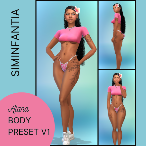 Mix Alana Body Preset V1 by SimInfantia - The Sims 4 Custom Content