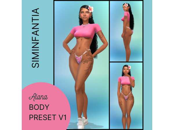 Mix Alana Body Preset V1 by SimInfantia - The Sims 4 Custom Content