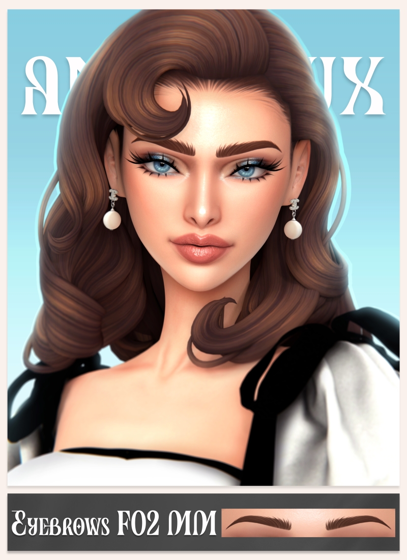 Maxis Match ANX HOLO Eyebrows F02 MM by anonimux - The Sims 4 Custom Content
