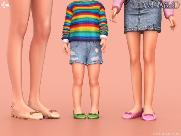 Alpha Soft Step Ballet Flats - The Sims 4 Custom Content