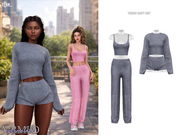 Alpha Teddy Soft Set - The Sims 4 Custom Content
