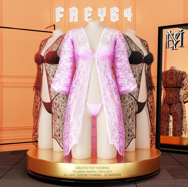 Alpha FR_Nadin Lingerie 2 Piece Sets by freys4 - The Sims 4 Custom Content