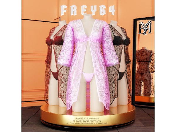 Alpha FR_Nadin Lingerie 2 Piece Sets - The Sims 4 Custom Content