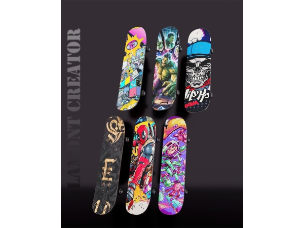 Mix skateboard II - The Sims 4 Custom Content