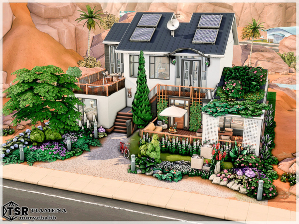 Sims 4 Maxis Mix Houses CC: Tiamena - No CC