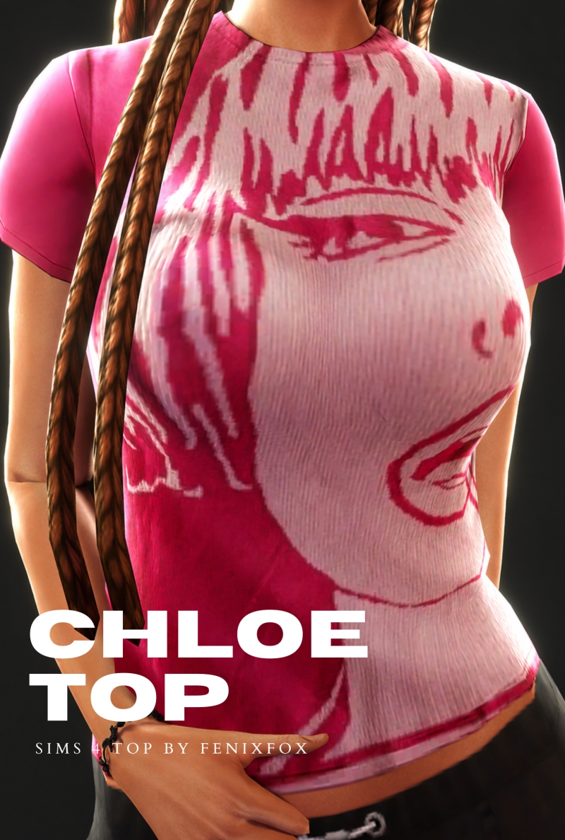 Mix Chloe Top by fenixfox - The Sims 4 Custom Content