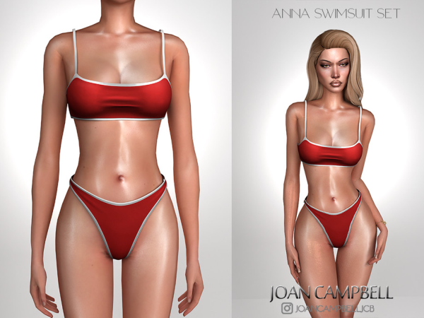 Alpha ANNA SWIMSUIT SET by Joan_Campbell_Beauty_ - The Sims 4 Custom Content