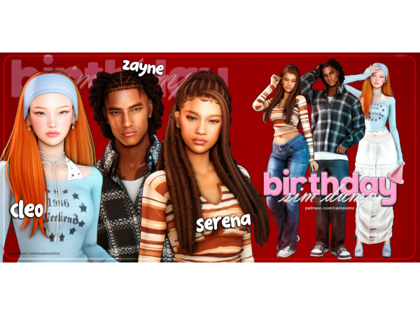Mix Birthday Sim Dump by camssimz - The Sims 4 Custom Content