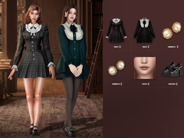 Alpha Amalia Set - The Sims 4 Custom Content