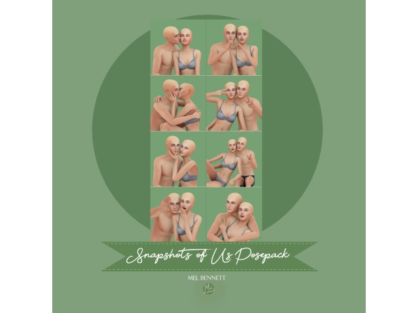 Mix Snapshots of Us Posepack - The Sims 4 Custom Content