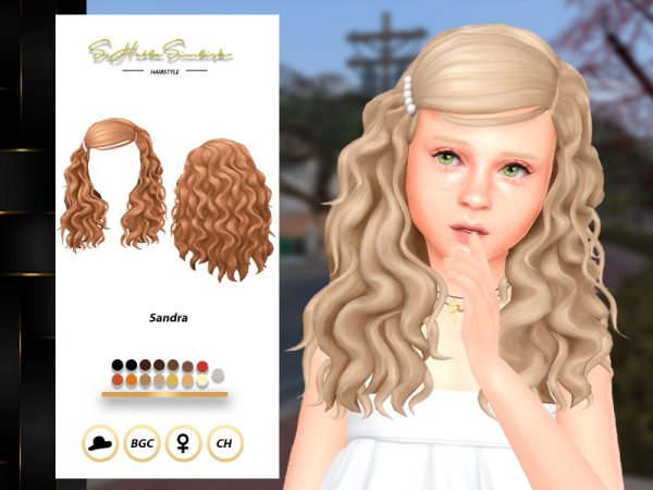 Maxis Match Sandra Hairstyle for Children by sehablasimlish - The Sims 4 Custom Content