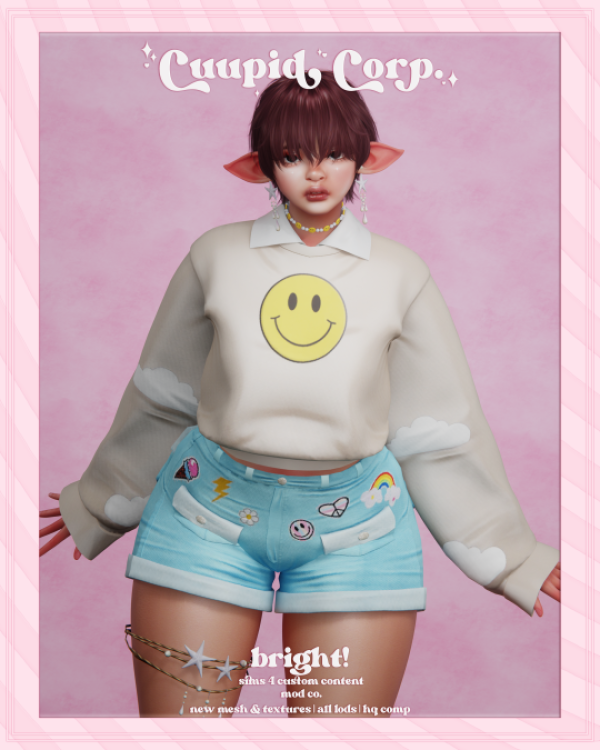 Alpha cuupid corp bright outfit by missme12 - The Sims 4 Custom Content