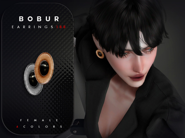 Alpha Vintage Stud Earrings - The Sims 4 Custom Content