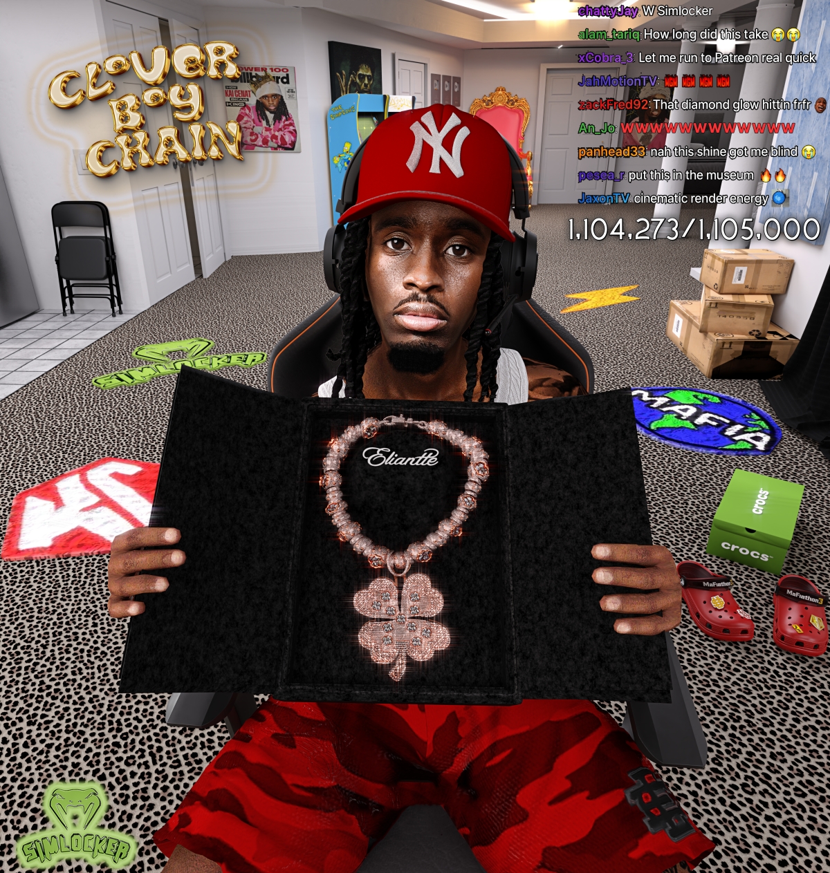 Alpha Clover Boy Chain by simsfinds - The Sims 4 Custom Content