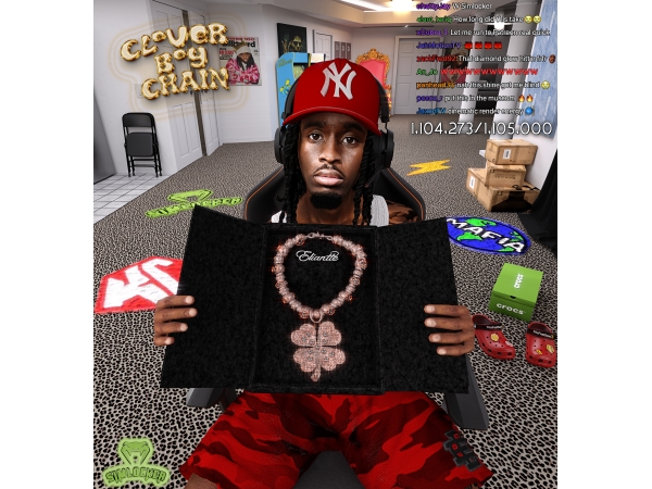 Alpha Clover Boy Chain by SimLocker - The Sims 4 Custom Content