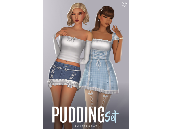 Maxis Match Pudding Set by TwistedCat - The Sims 4 Custom Content