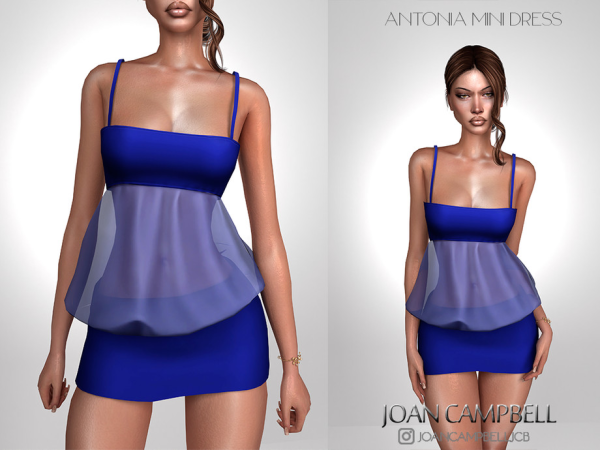Alpha ANTONIA DRESS SET by Joan_Campbell_Beauty_ - The Sims 4 Custom Content