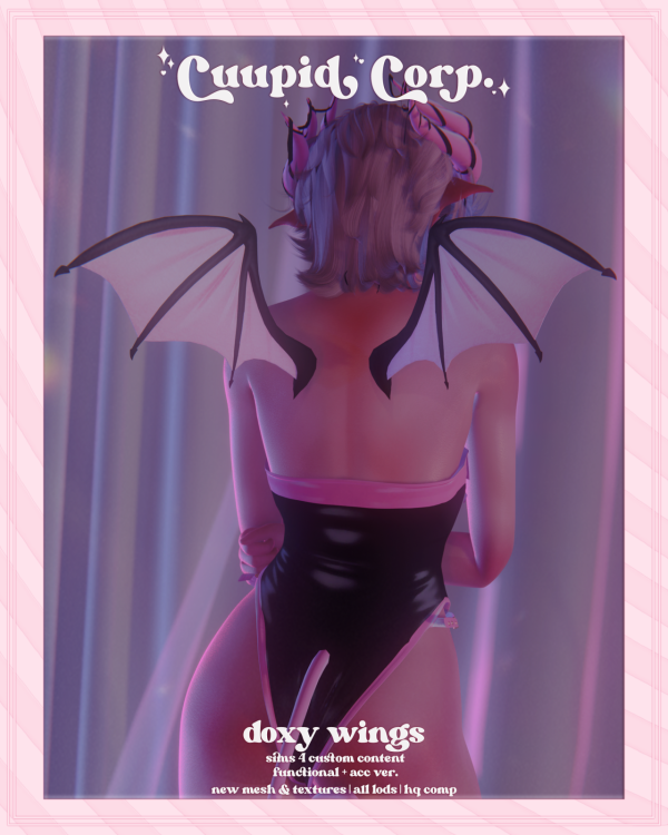 Alpha cuupid corp doxy wings by missme12 - The Sims 4 Custom Content