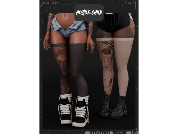 Mix Infra Red Socks - The Sims 4 Custom Content