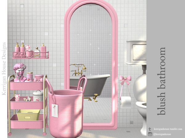 Alpha Blush Bathroom by kerriganhouse - The Sims 4 Custom Content