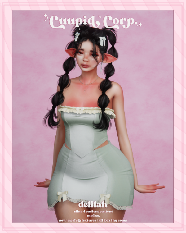 Alpha cuupid corp delilah outfit by missme12 - The Sims 4 Custom Content