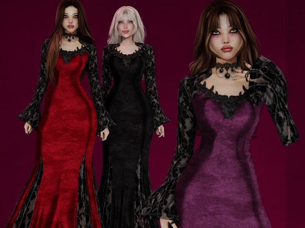 Alpha Edith Dress - The Sims 4 Custom Content