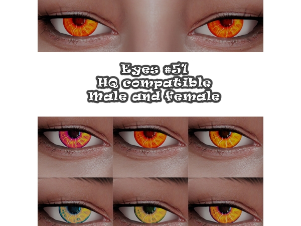 Alpha Eyes 51 - The Sims 4 Custom Content