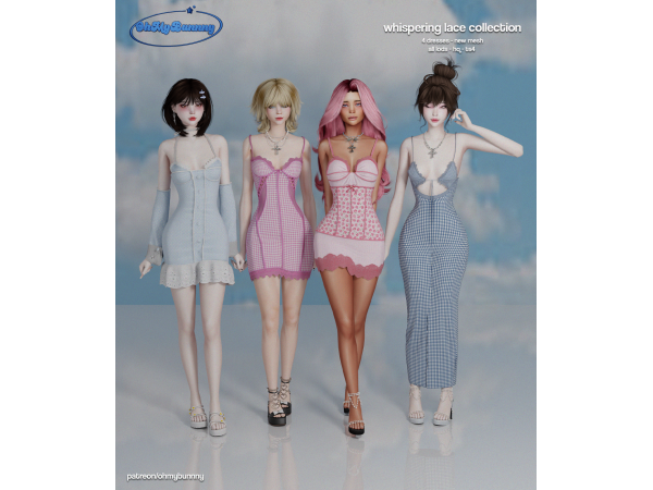Alpha Whispering Lace Collection - The Sims 4 Custom Content
