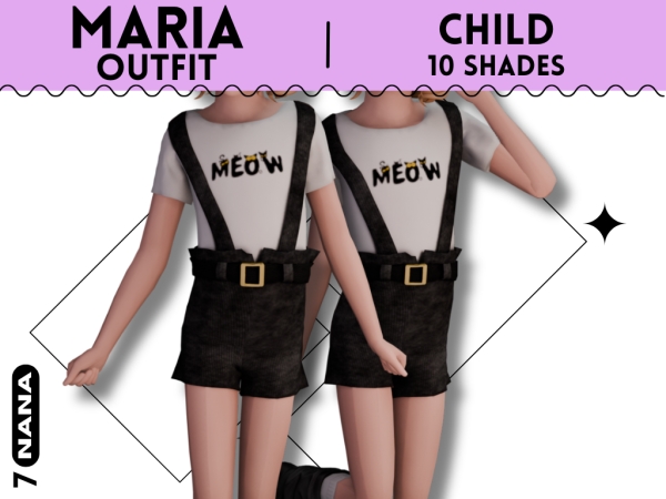 Maxis Match 7NANA (Maria) Romper For Children - The Sims 4 Custom Content