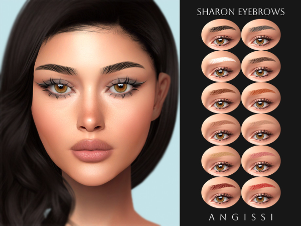 Alpha Sharon Eyebrows by ANGISSI - The Sims 4 Custom Content