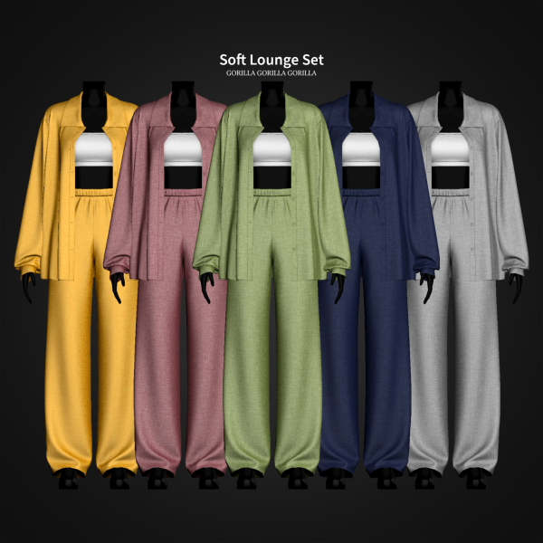 Alpha Soft Lounge Set by simsfinds - The Sims 4 Custom Content
