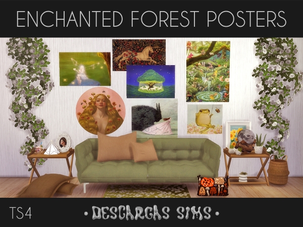 Alpha Enchanted Forest Posters - The Sims 4 Custom Content