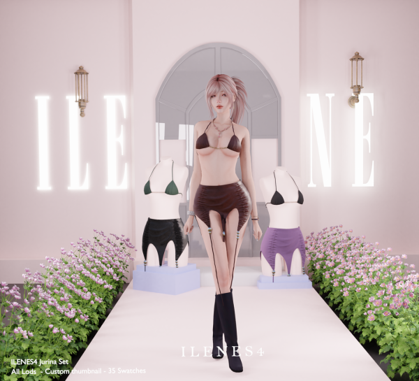 Alpha ILN Jurina Coachella Outfit by ilenes4 - The Sims 4 Custom Content