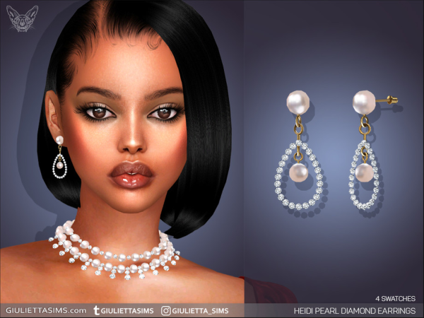 Heidi Pearl Diamond Earrings For Adults And Kids by feyona