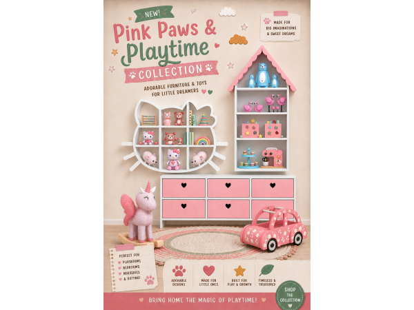 Mix Pink Paws Playtime Collection by dollish - The Sims 4 Custom Content