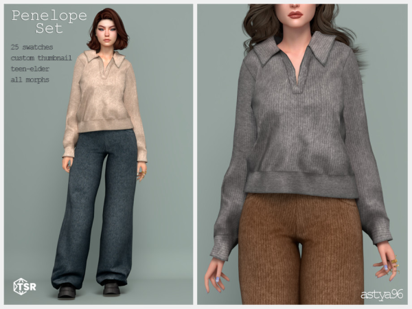 Alpha Penelope Set by astya96cc - The Sims 4 Custom Content